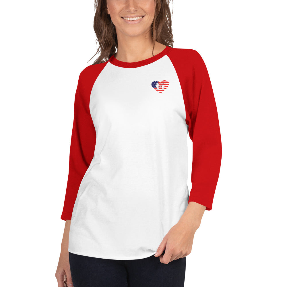 Camisa raglán manga 3/4