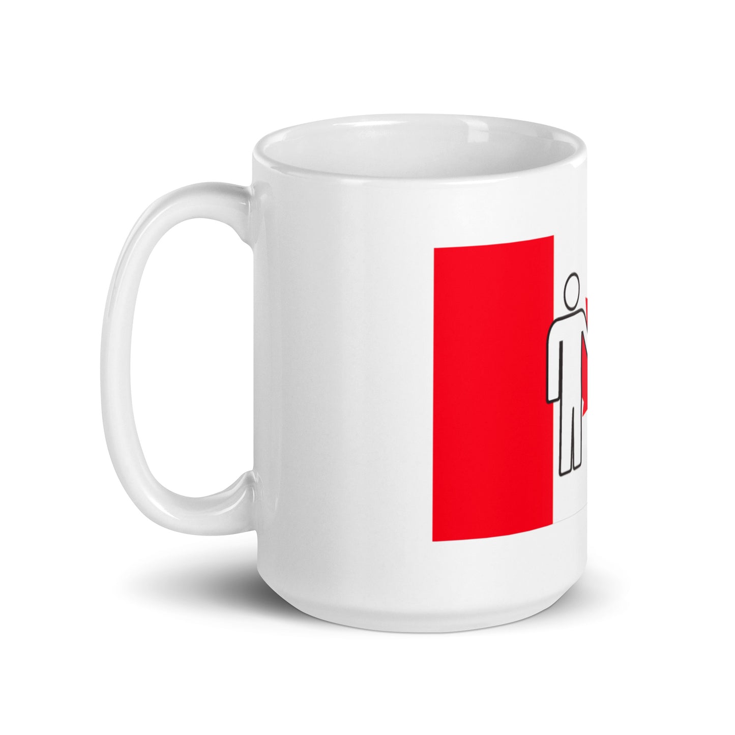 White glossy mug