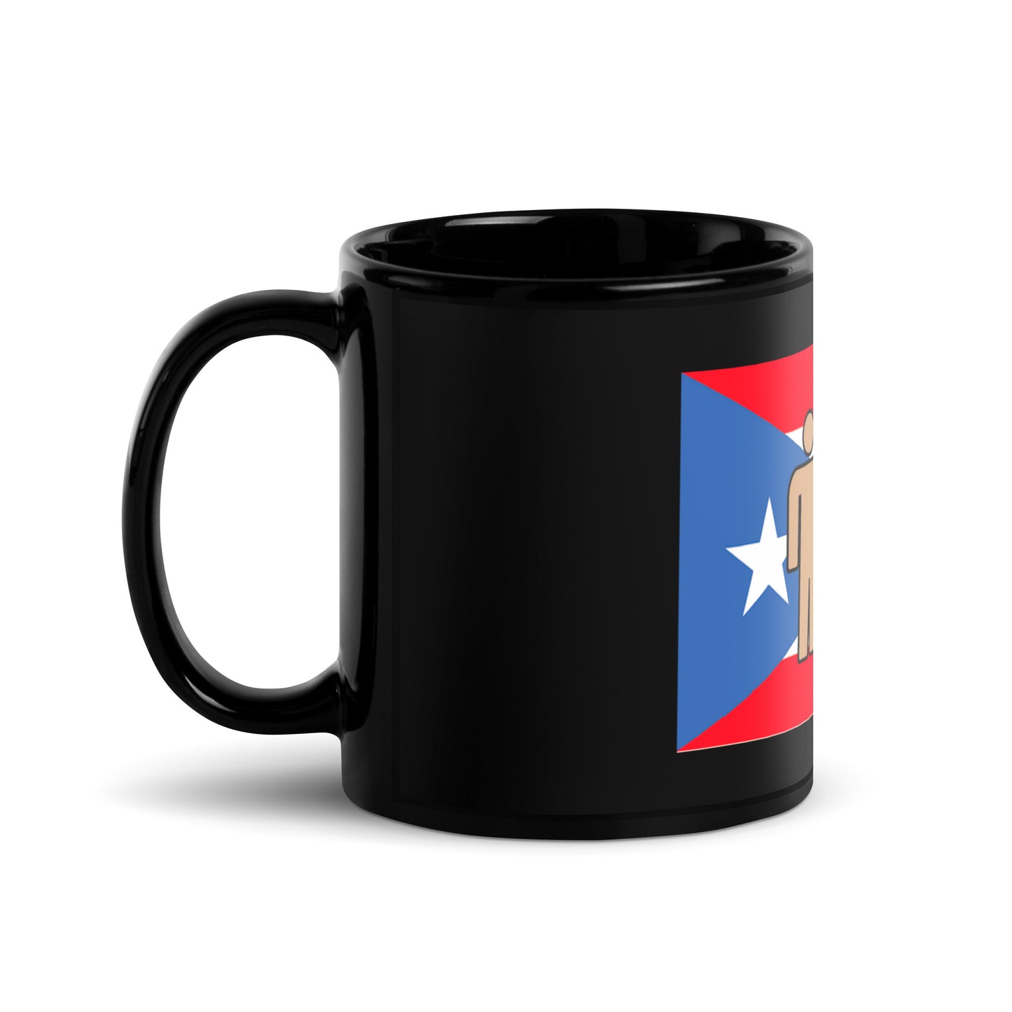 Taza negra brillante