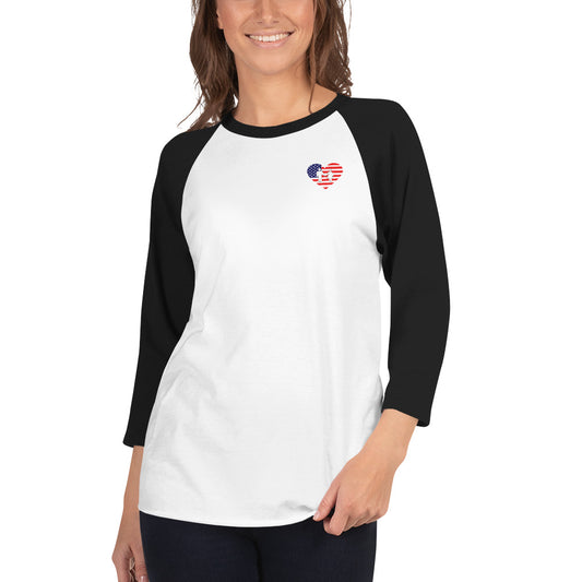 3/4 sleeve raglan shirt