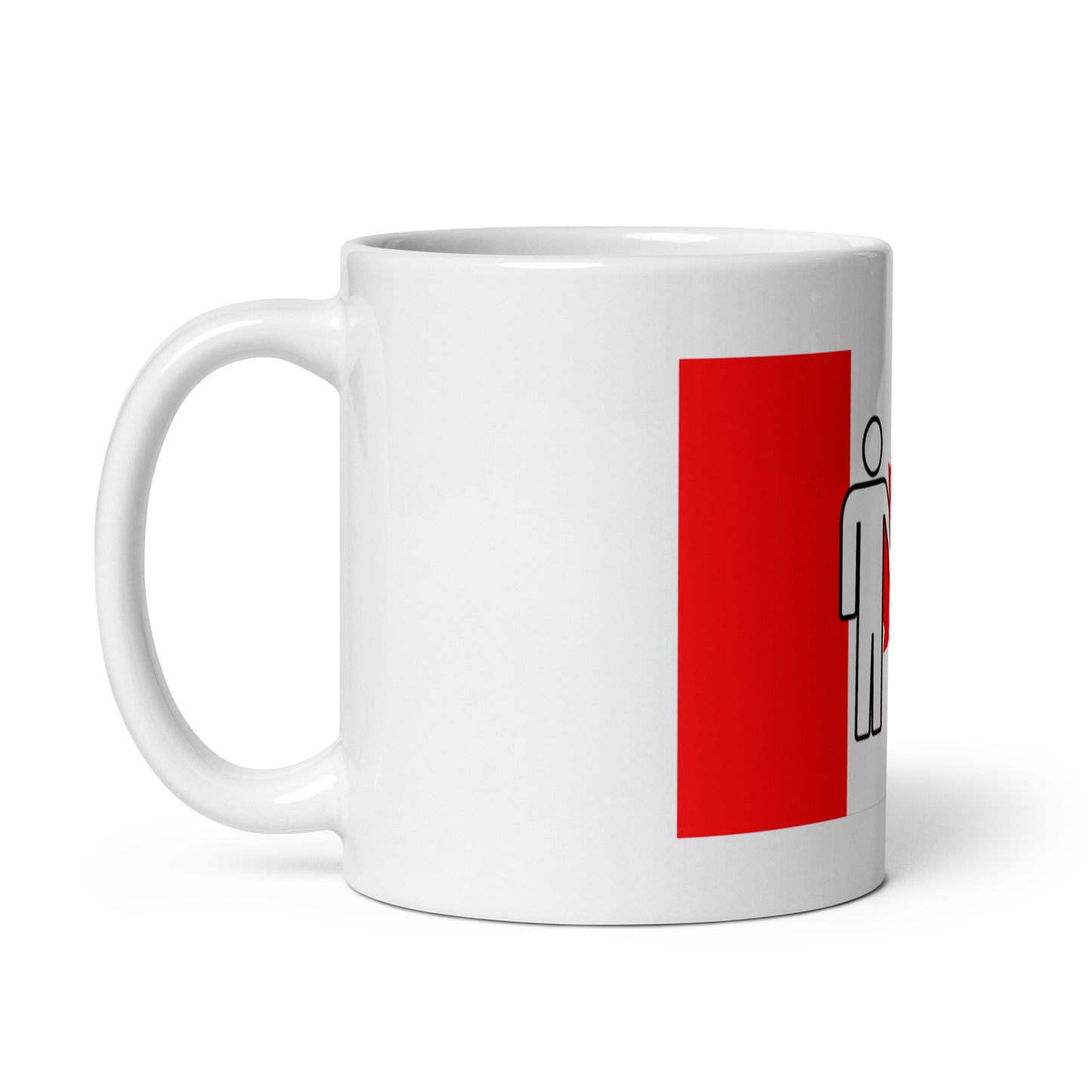 White glossy mug