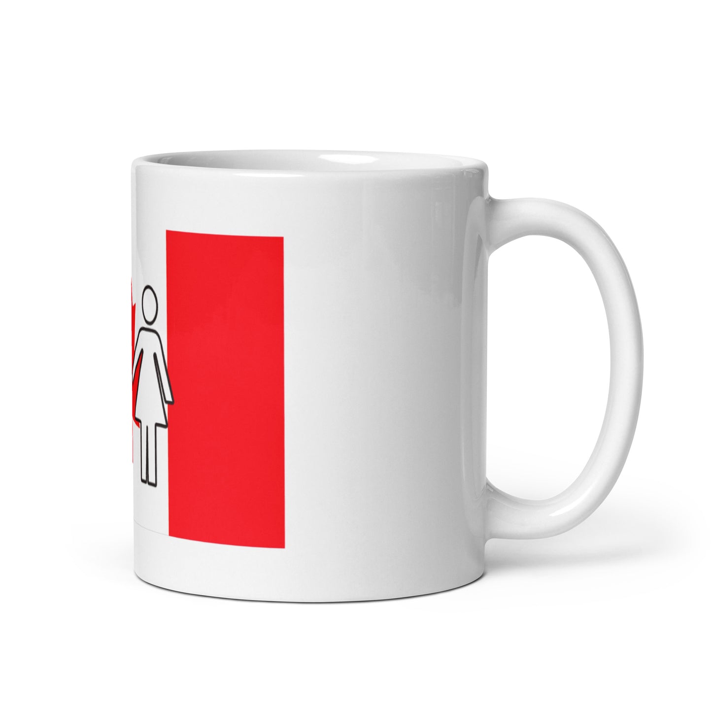 White glossy mug