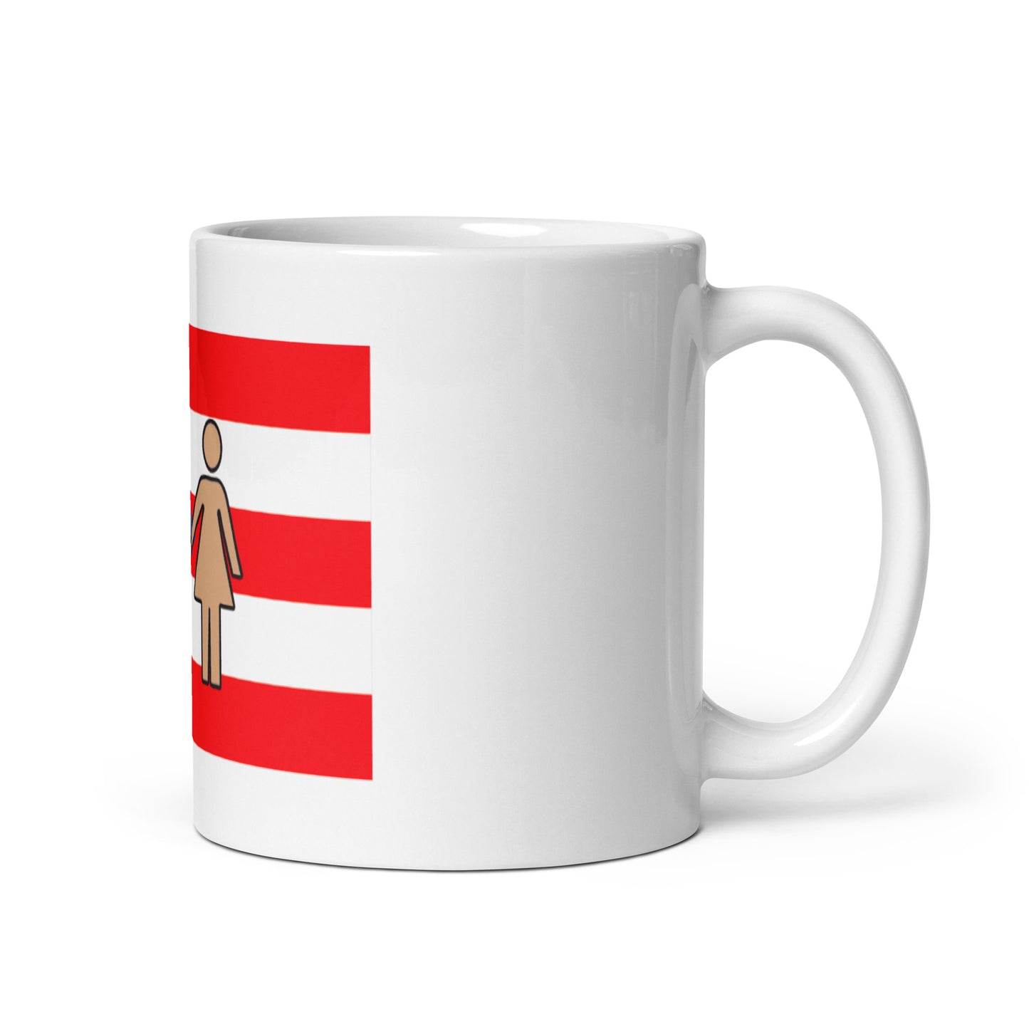 White glossy mug