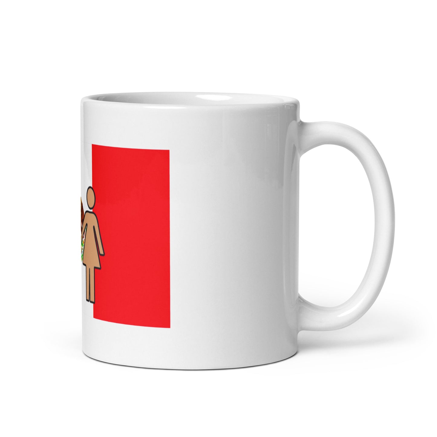 White glossy mug