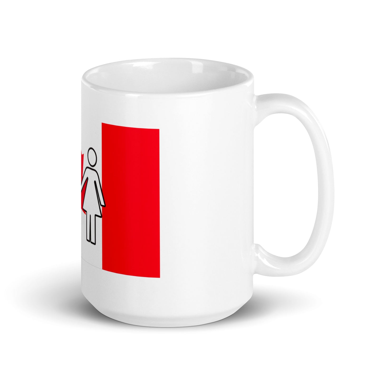 White glossy mug