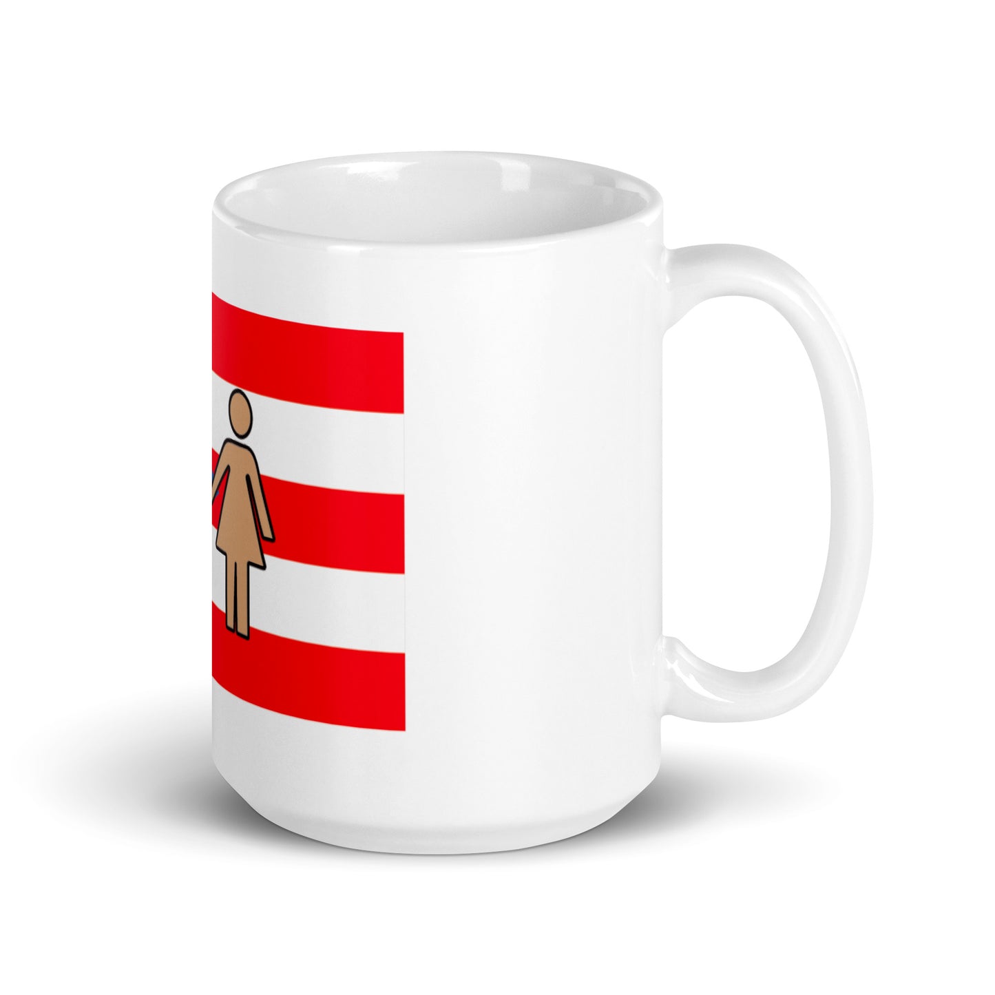 White glossy mug