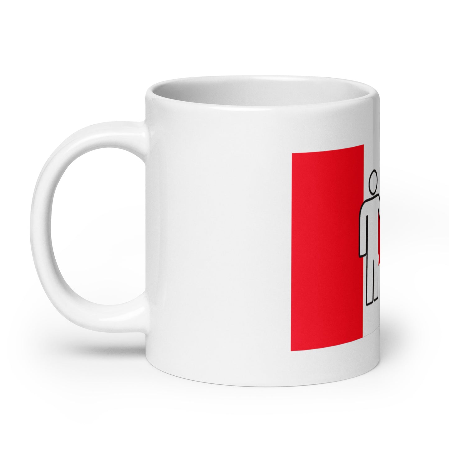 White glossy mug