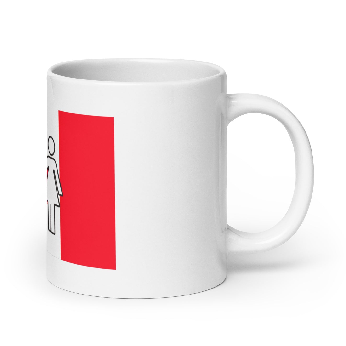 White glossy mug