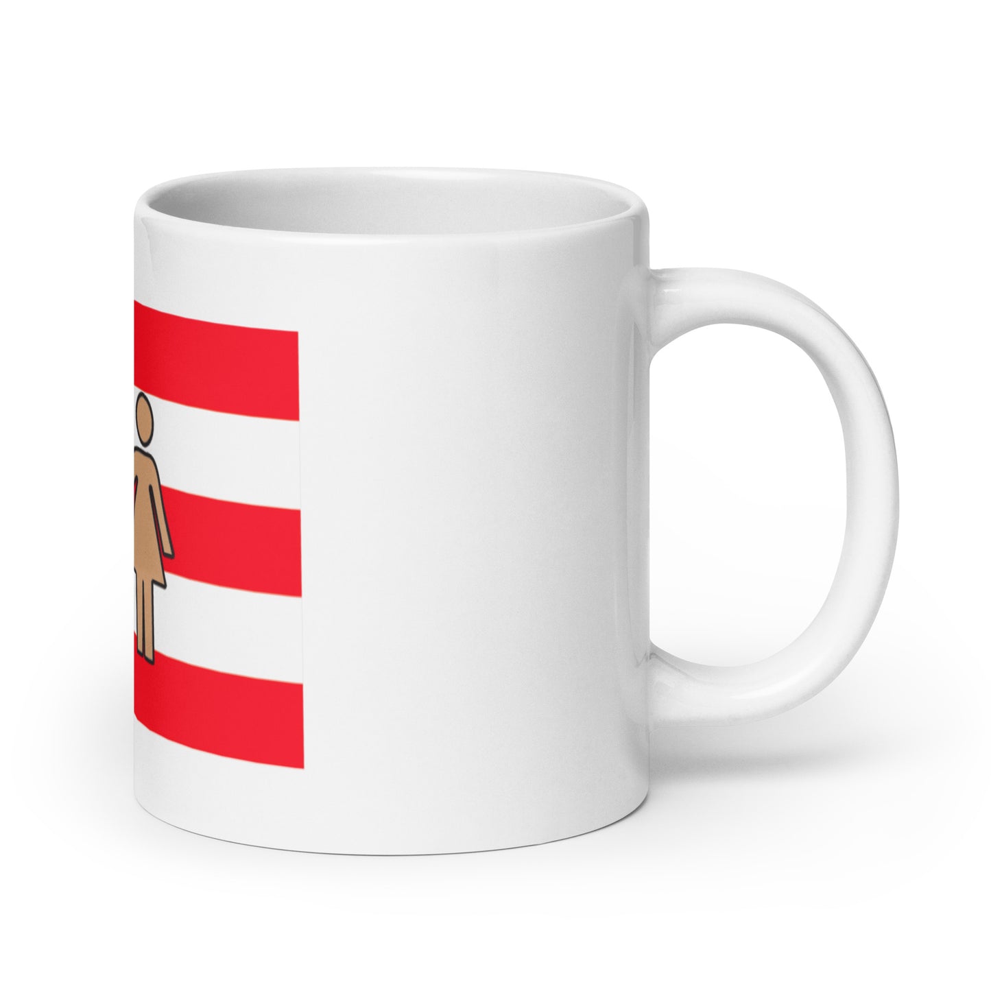 White glossy mug